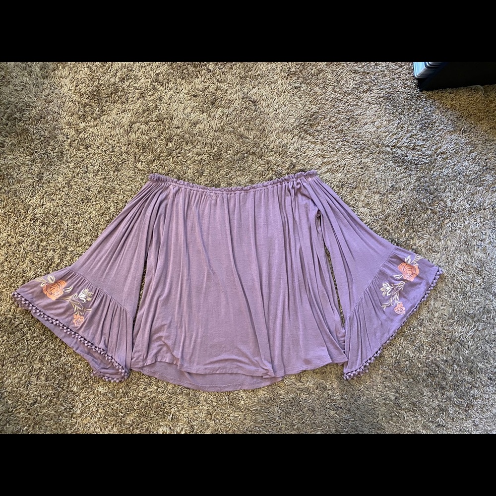 Purple off the shoulder top